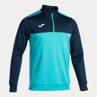 MIKINA 3/4 ZIP WINNER TYRKYSOVO-FLUO TMAVĚ MODRÁ