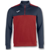 MIKINA 3/4 ZIP WINNER ČERVENO-TMAVĚ MODRÁ