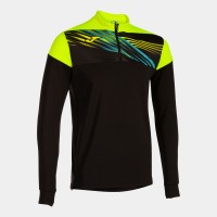 MIKINA 3/4 ZIP ELITE X ČERNO-FLUO ŽLUTÁ