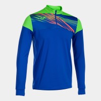 MIKINA 3/4 ZIP ELITE X MODRO-FLUO ZELENÁ