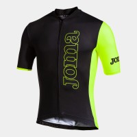 CYKLISTICKÝ DRES MAILLOT CRONO FLUOROVO ŽLUTÁ - ČERNÁ