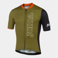 CYKLISTICKÝ DRES MAILLOT CRONO ČERNÁ - KHAKI