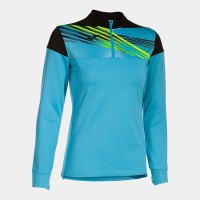 DÁMSKÁ MIKINA 3/4 ZIP ELITE X FLUO TYRKYSOVO-ČERNÁ