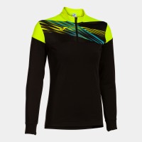 DÁMSKÁ MIKINA 3/4 ZIP ELITE X ČERNO-FLUO ŽLUTÁ