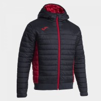 ZIMNÍ BUNDA BOMBER URBAN V ANORAK ČERNO-ČERVENÁ