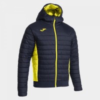 ZIMNÍ BUNDA BOMBER URBAN V ANORAK TMAVĚ MODRO-ŽLUTÁ