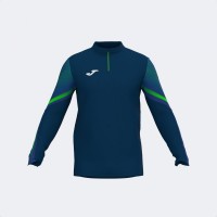 DÁMSKÁ MIKINA 3/4 ZIP ELITE XI TMAVĚ MODRO-FLUO ZELENÁ